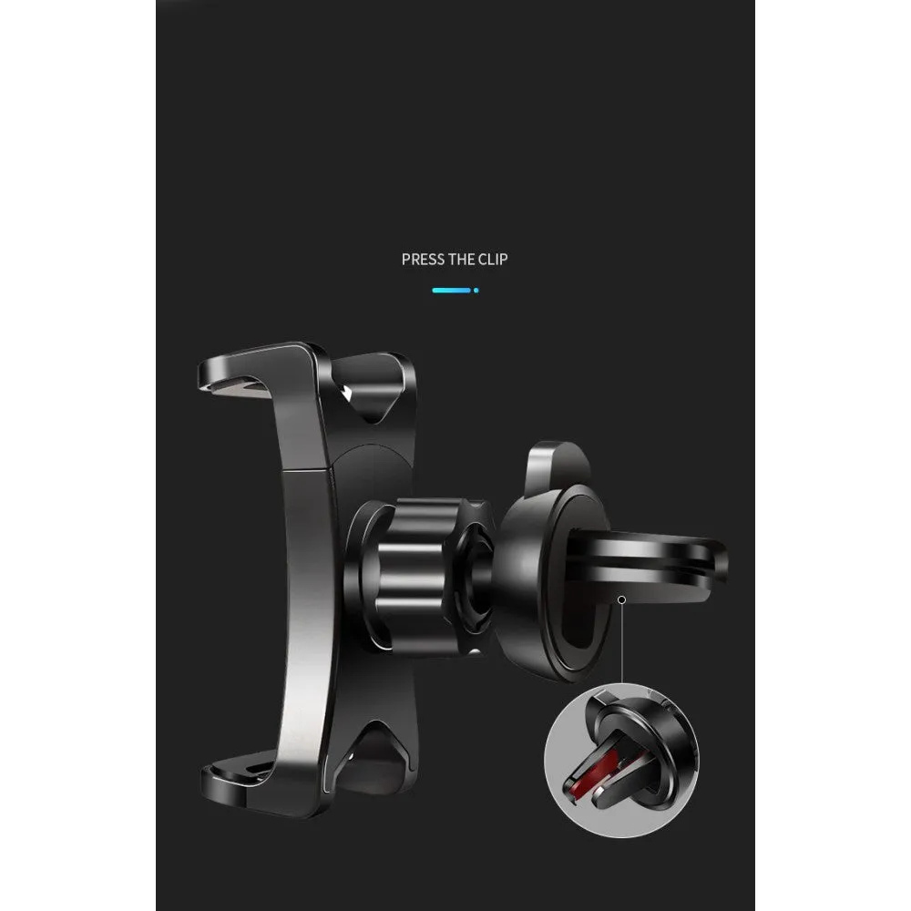 3 in 1 Car GPS Smartphone Holder: Dashboard / Visor Clamp   AC Grid Clip for Telefunken Business TB - Black