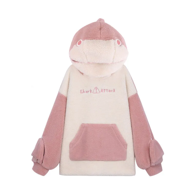 Autistic Shark Attack Zip Fleece Hoodie