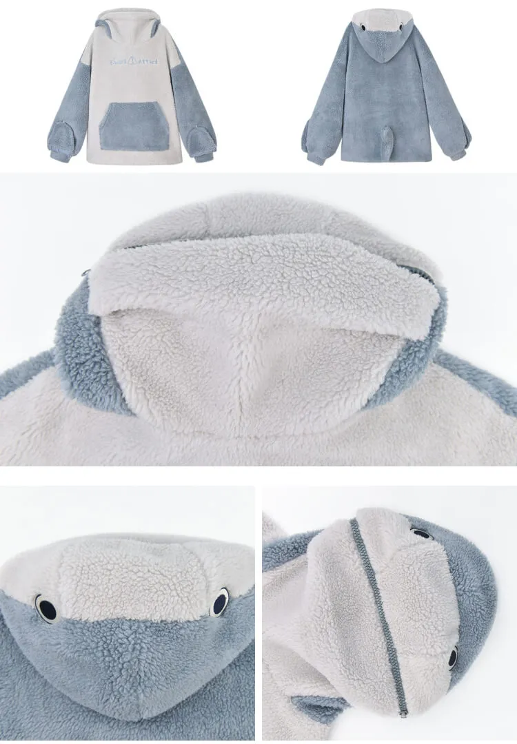 Autistic Shark Attack Zip Fleece Hoodie