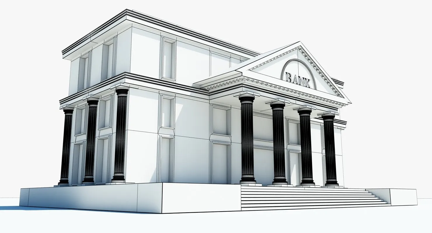 Bank Building 3D Model