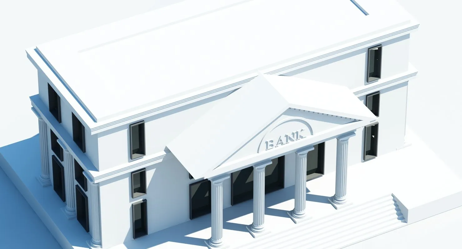 Bank Building 3D Model