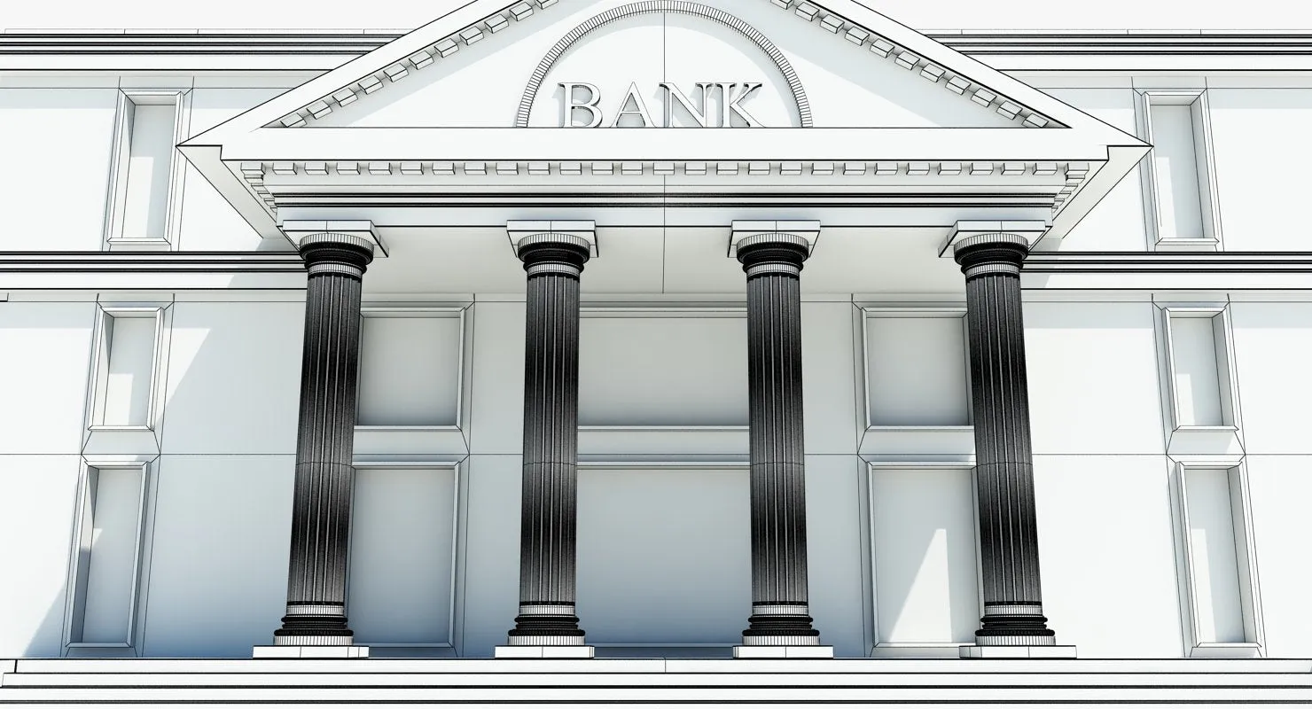 Bank Building 3D Model