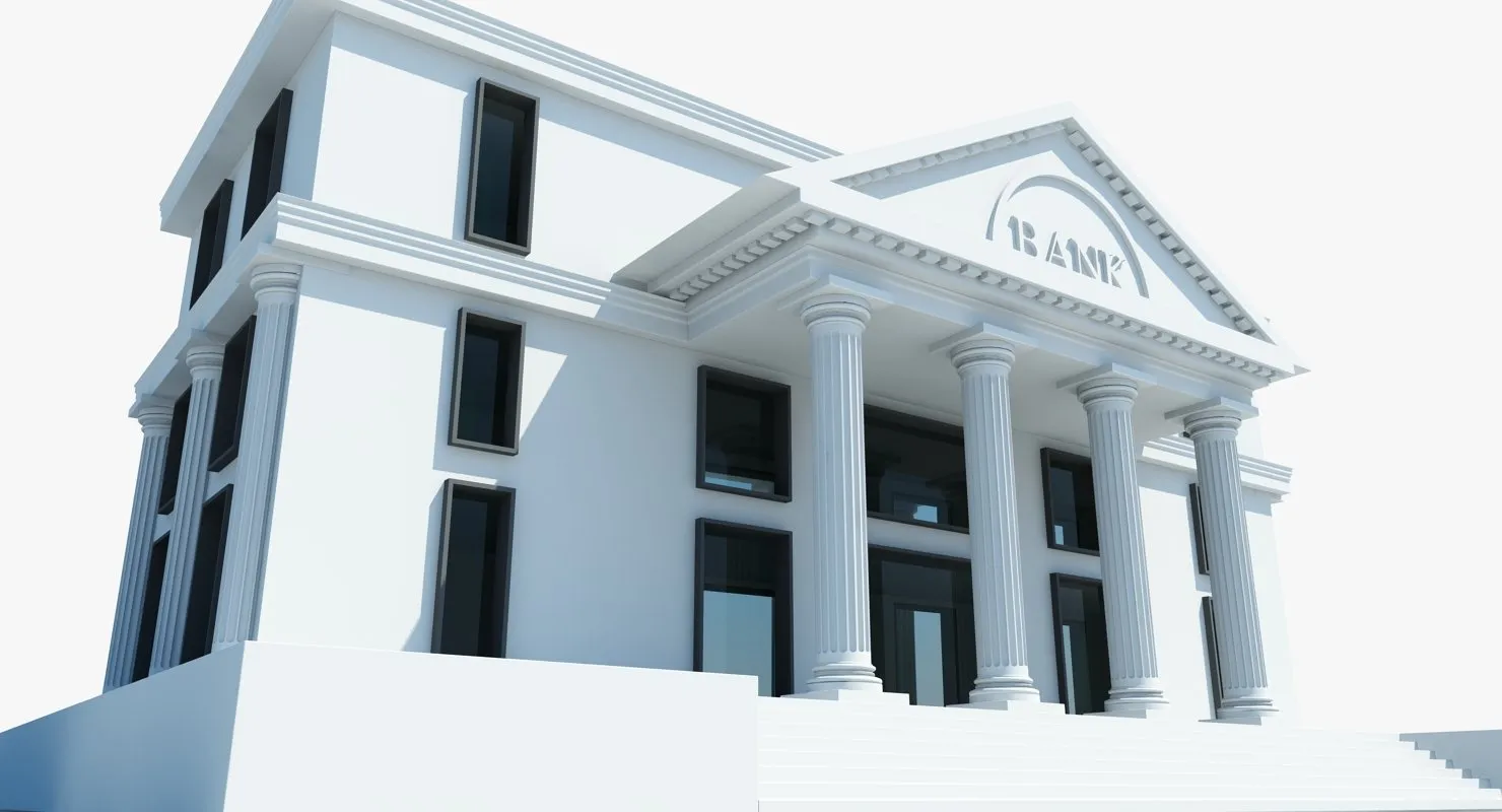 Bank Building 3D Model