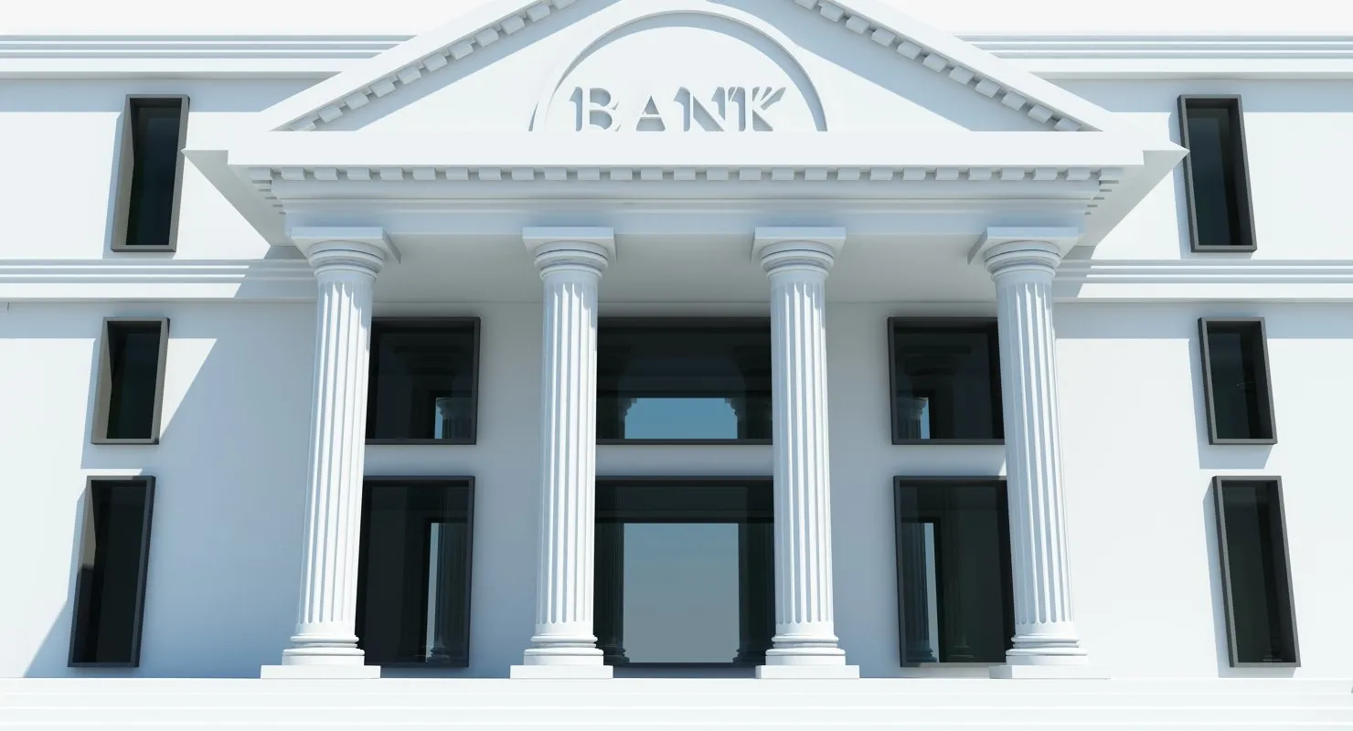 Bank Building 3D Model