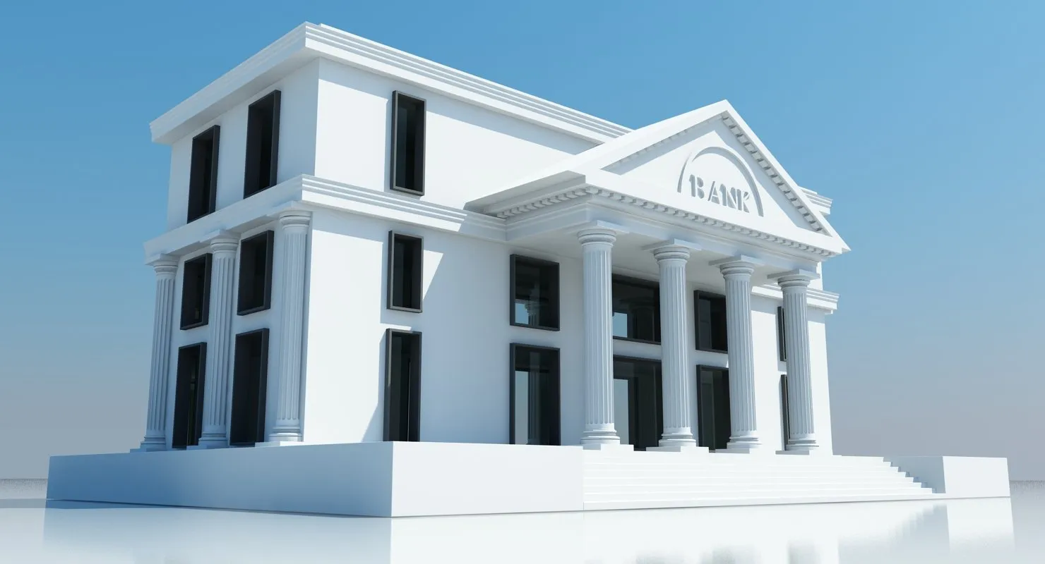 Bank Building 3D Model