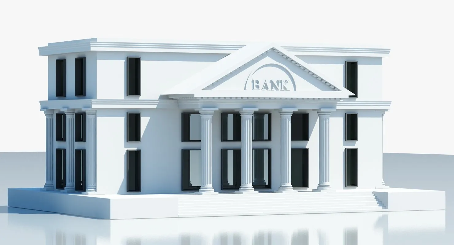 Bank Building 3D Model