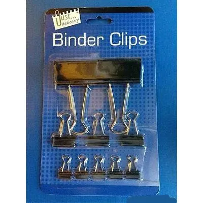 Binder Clips Assorted 10 Pack