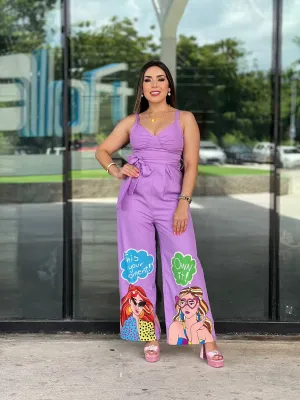 Dolls Print Jumpsuit