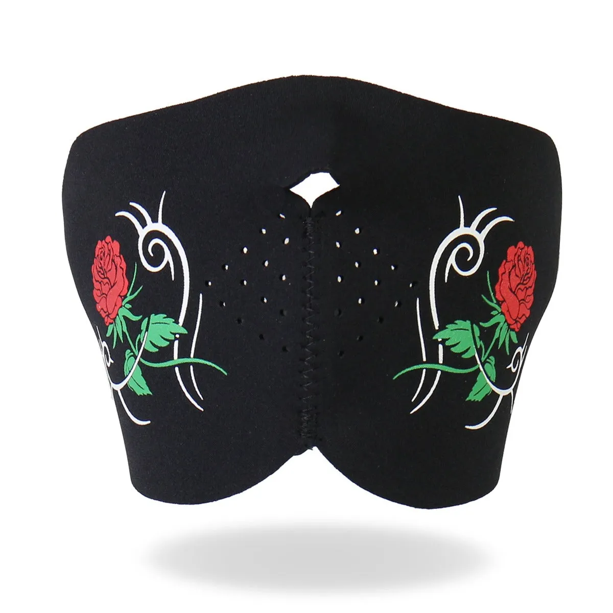 Hot Leathers Women's Tribal Rose Neoprene 1/2 Mask