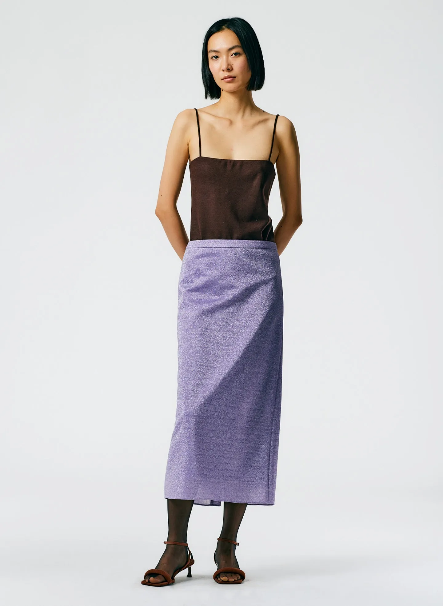 Lurex Haze Pencil Skirt