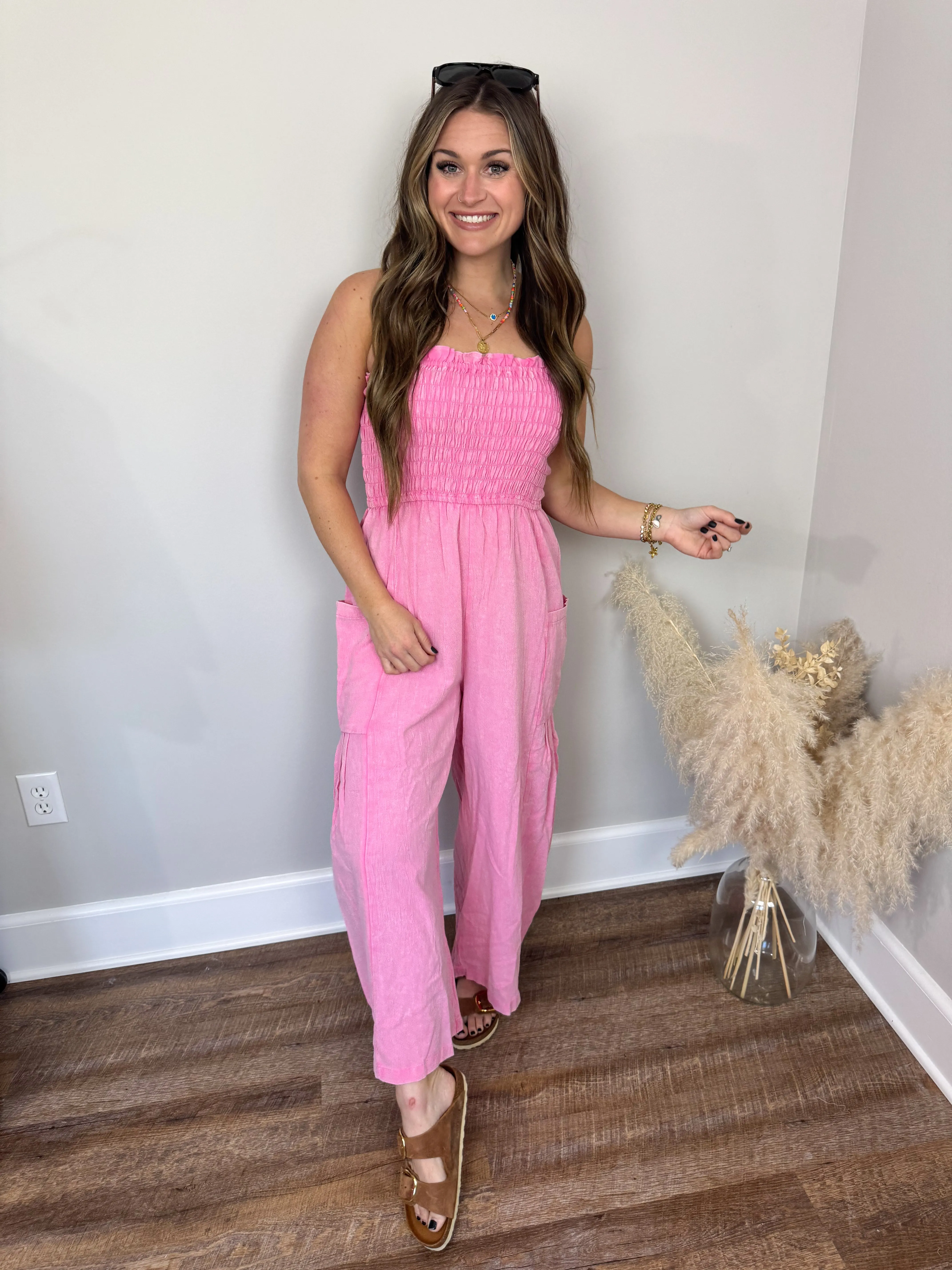 Sweet Love Smocked Jumpsuit