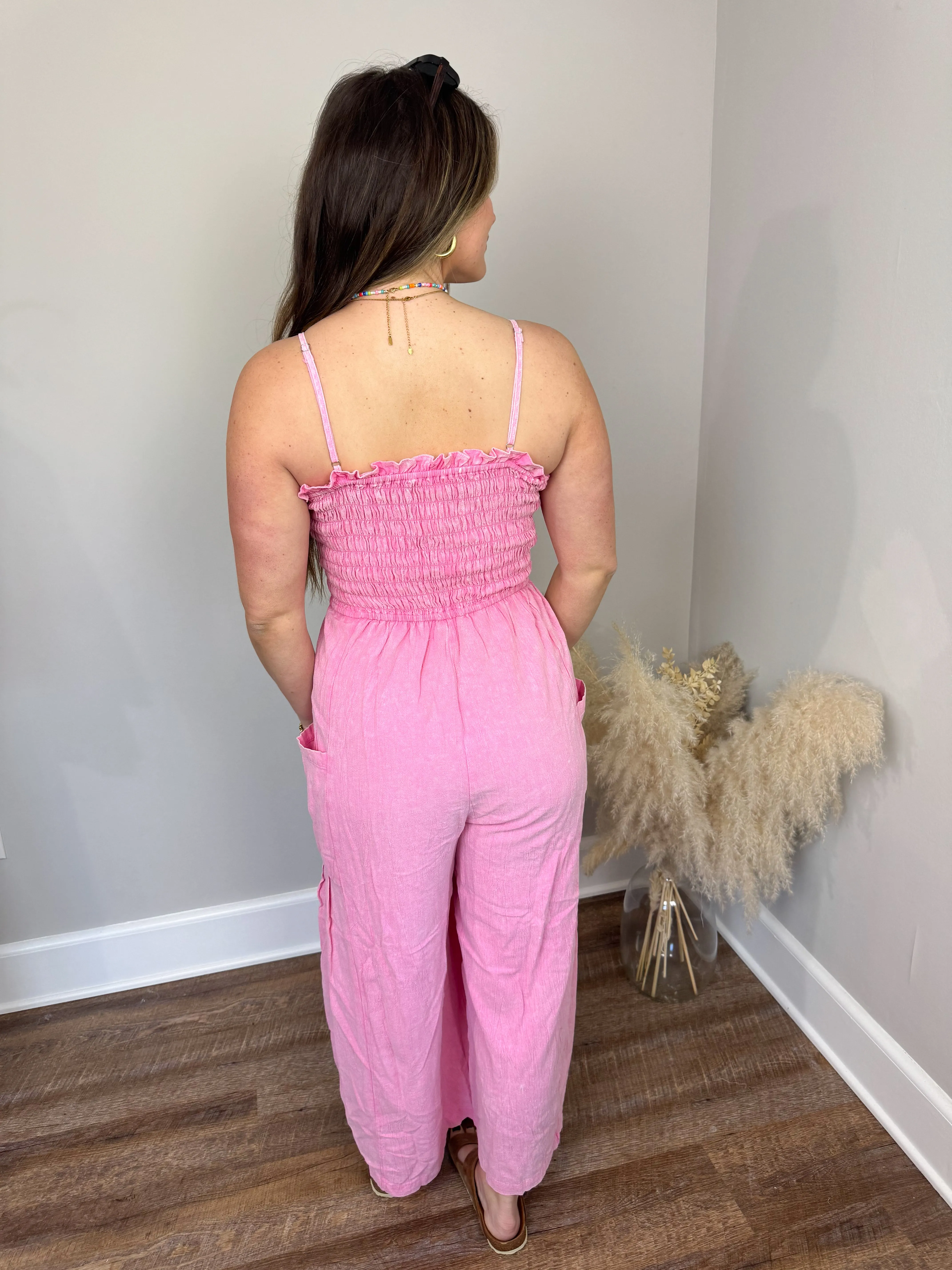Sweet Love Smocked Jumpsuit