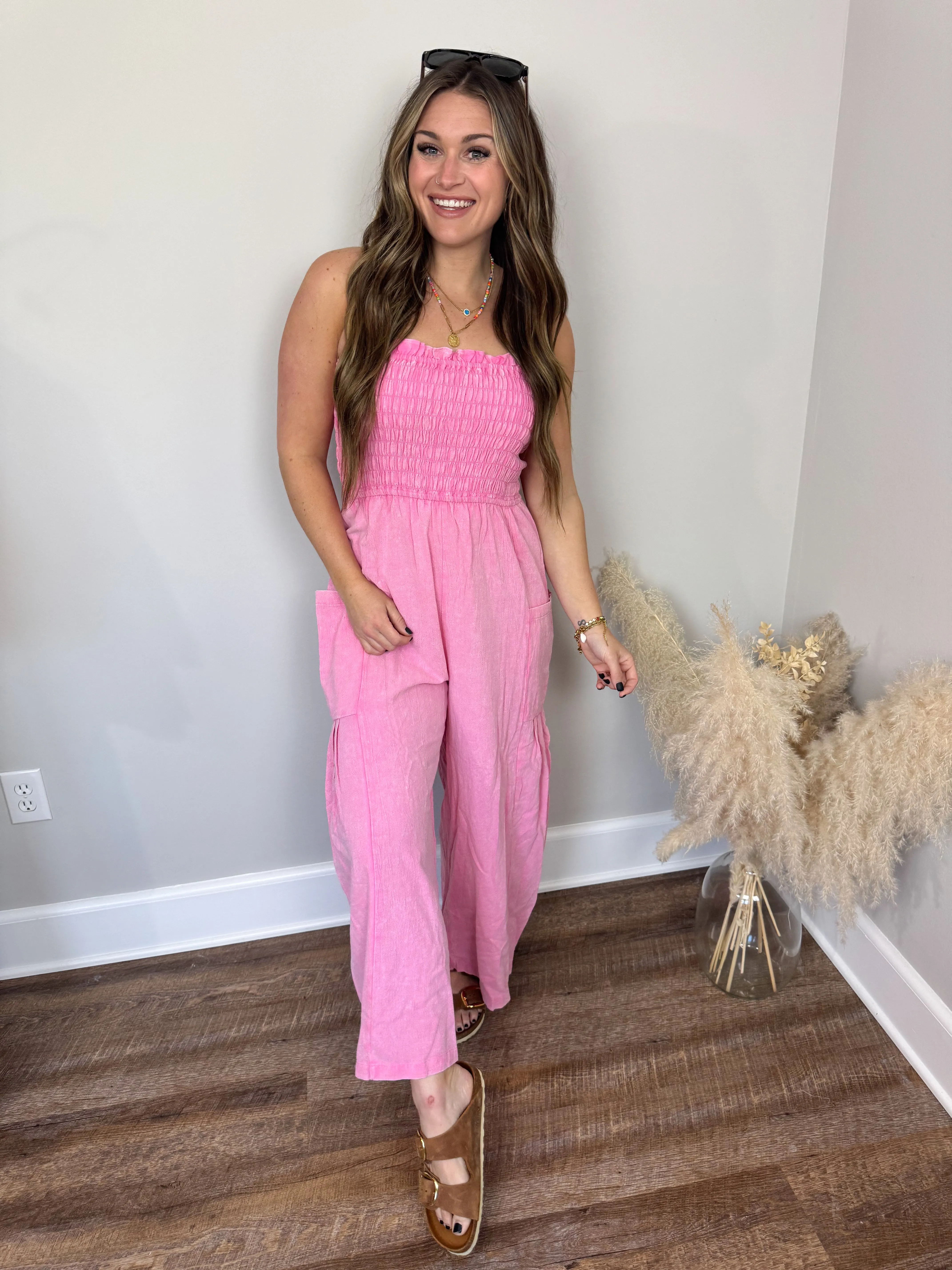 Sweet Love Smocked Jumpsuit