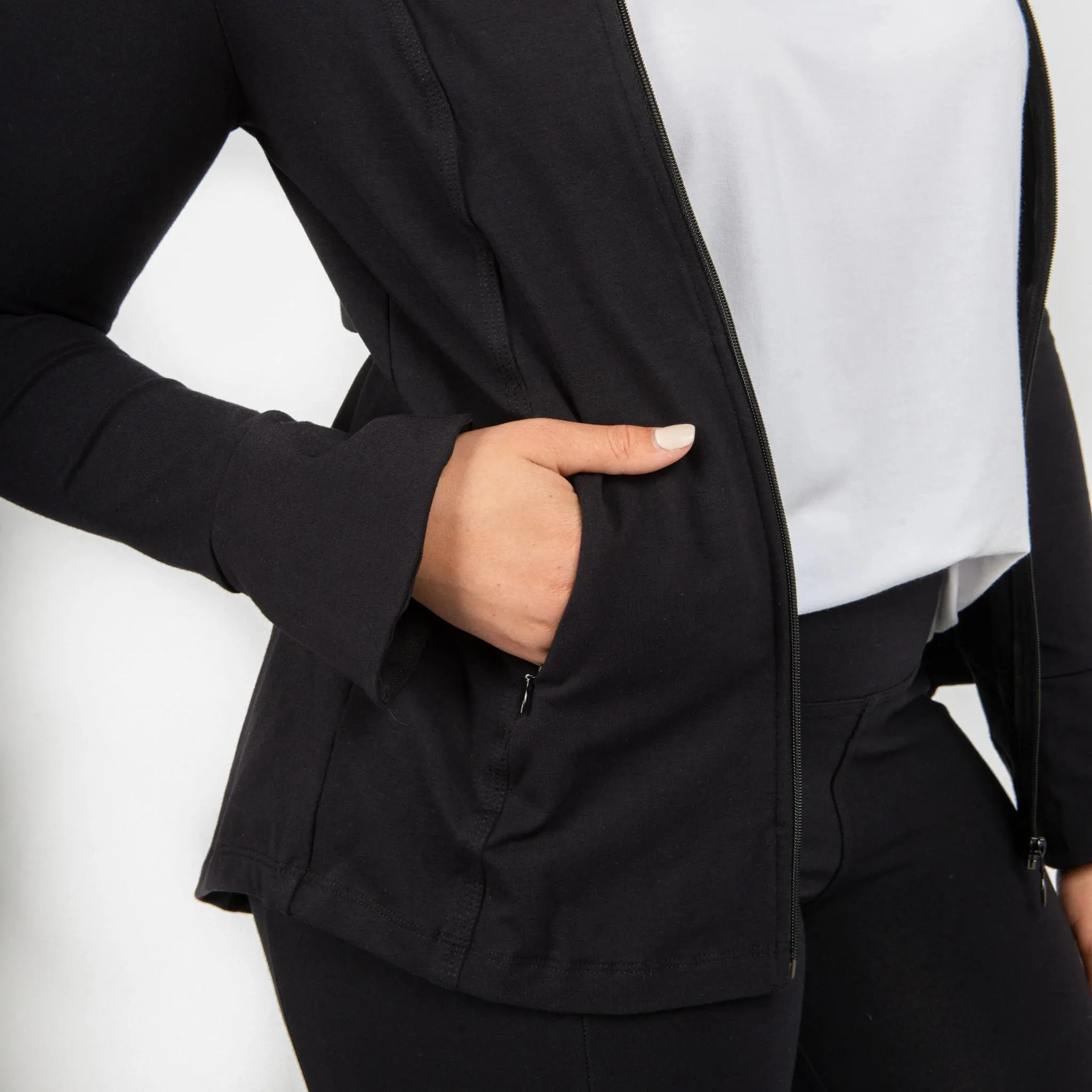 The Dressy Track Jacket in Graphite - Final Sale